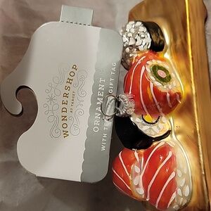 Wondershop Sushi Ornament - Red, Gold, and Black With Tear Off Gift Tag